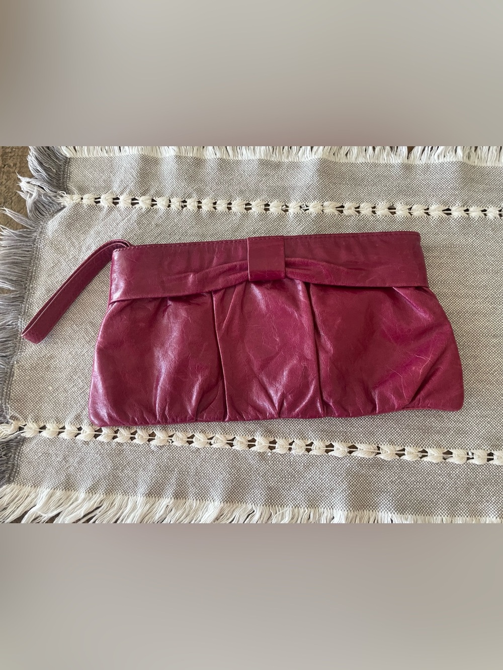 FlaviOlivera Leather Clutch Wristlet